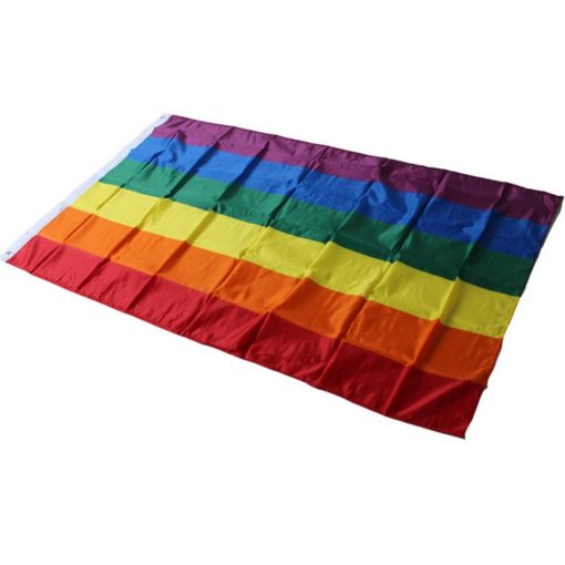 10 Pieces Rainbow Flag Polyester Gay Pride Flag with Brass Grommets Banner Hanging LGBT Flag For 9a23369e c306 4fe6 abf6 62fc4f85b96a - Lesbian Flag