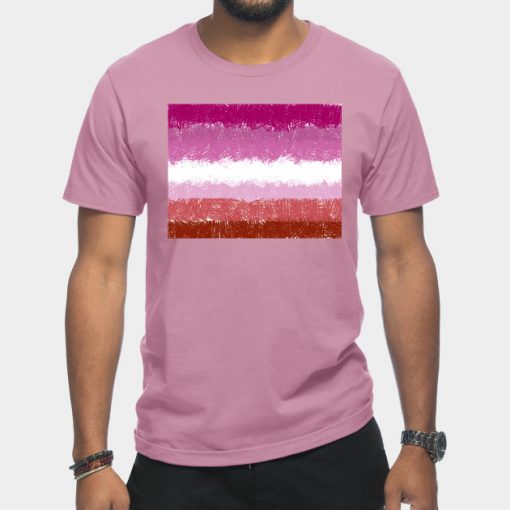 Lesbian Flag Crosshatch Design