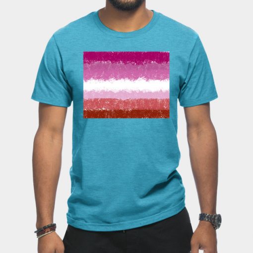 Lesbian Flag Crosshatch Design
