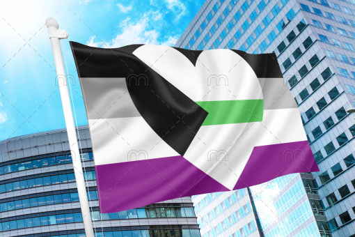 Demiromantic Asexual Pride Flag PN0112 2x3 ft (60x90 cm) / Horizontal Official PAN FLAG Merch