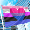 Genderfluid Bisexual Pride Flag PN0112 2x3 ft (60x90 cm) / 2 Grommets left Official PAN FLAG Merch