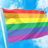 Gay Pride Rainbow Flag PN0112 2x3 ft (60x90cm) / 2 Grommets Left Official PAN FLAG Merch